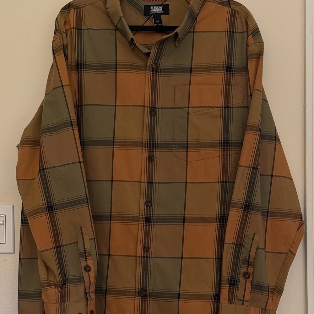 Alaskan Hardgear Men's Plaid Button Down Shirt -  2XL